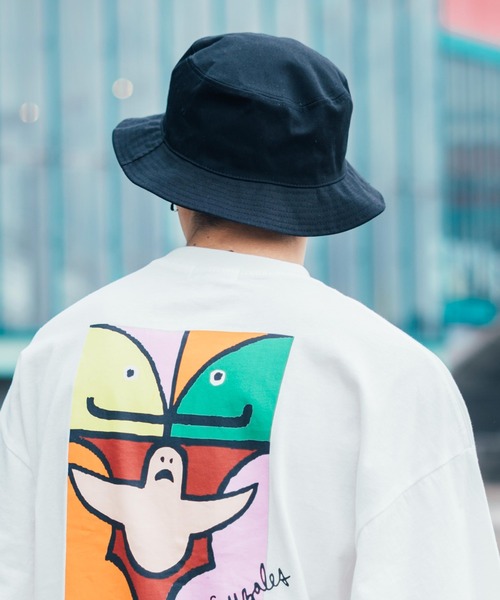 Ressaca（レサーカ）の「ツイル ポリブロード ワッペンバケットハット BUCKET HAT（ハット・メンズ・ブラック/ベージュ/パープル/ブルー系その他2/グリーン系その他/ブルー系その他/チャコール/モカ/ブラック系その他/ベージュ系その他/イエロー/オレンジ/インディゴブルー/ネイビー/ブラウン/カーキ・S/M/L/XL）」の2枚目の写真