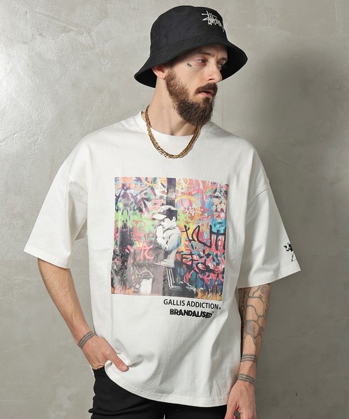 BRANDALISED（ブランダライズド）の「GA×BRANDALISED BOY-ART TEE（Tシャツ/カットソー・メンズ・ブラック/ホワイト・L/M）」の3枚目の写真