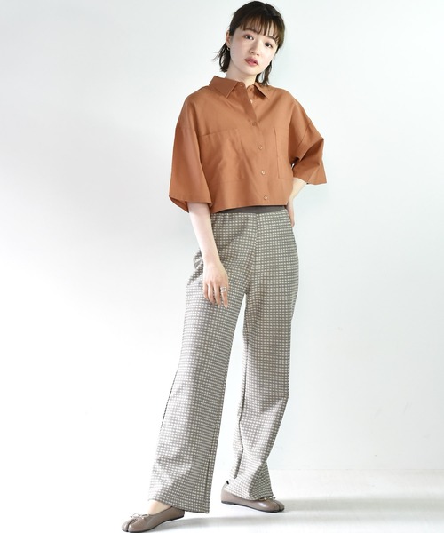 RETRO GIRL（レトロガール）の「デカポケ半袖シャツ（シャツ/ブラウス・レディース・オレンジ/アイボリー/グリーン/ブルー・FREE）」の11枚目の写真