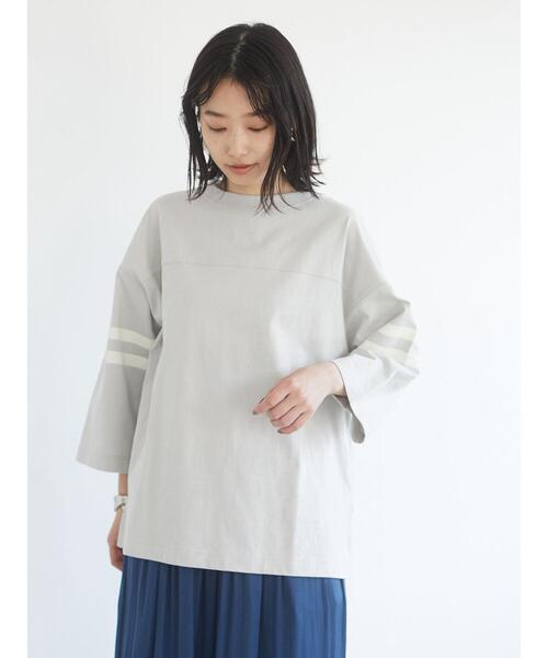 CRAFT STANDARD BOUTIQUE（クラフトスタンダードブティック）の「フットボールカットプルオーバー　＊（Tシャツ/カットソー・レディース・カーキ/ライトグレー/アイボリー/グレー・FREE）」の16枚目の写真