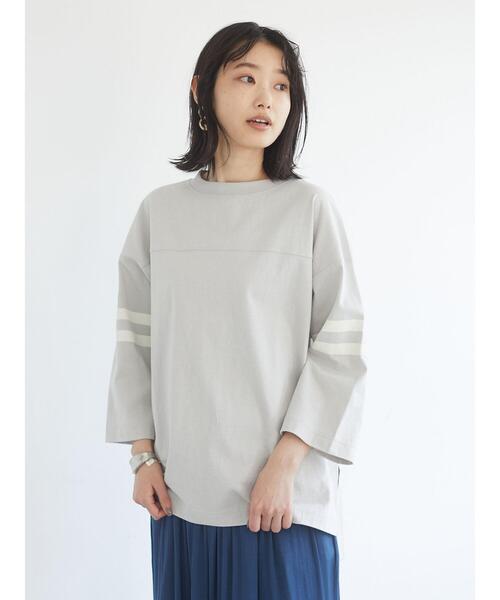 CRAFT STANDARD BOUTIQUE（クラフトスタンダードブティック）の「フットボールカットプルオーバー　＊（Tシャツ/カットソー・レディース・カーキ/ライトグレー/アイボリー/グレー・FREE）」の17枚目の写真