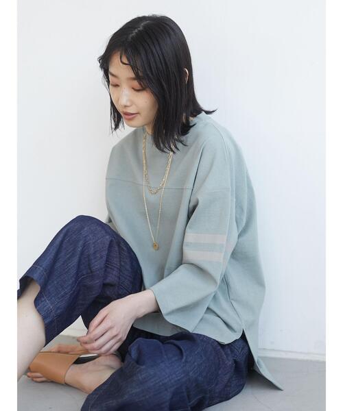 CRAFT STANDARD BOUTIQUE（クラフトスタンダードブティック）の「フットボールカットプルオーバー　＊（Tシャツ/カットソー・レディース・カーキ/ライトグレー/アイボリー/グレー・FREE）」の22枚目の写真