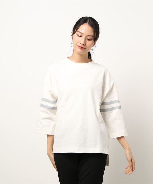 CRAFT STANDARD BOUTIQUE（クラフトスタンダードブティック）の「フットボールカットプルオーバー　＊（Tシャツ/カットソー・レディース・カーキ/ライトグレー/アイボリー/グレー・FREE）」の6枚目の写真