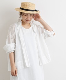 PUAL CE CIN | ボイル襟フリルブラウス(シャツ/ブラウス)