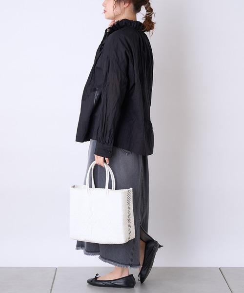 PUAL CE CIN（ピュアルセシン）の「ボイル襟フリルブラウス（シャツ/ブラウス・レディース・ホワイト/ブラック/ベージュ・FREE）」の18枚目の写真