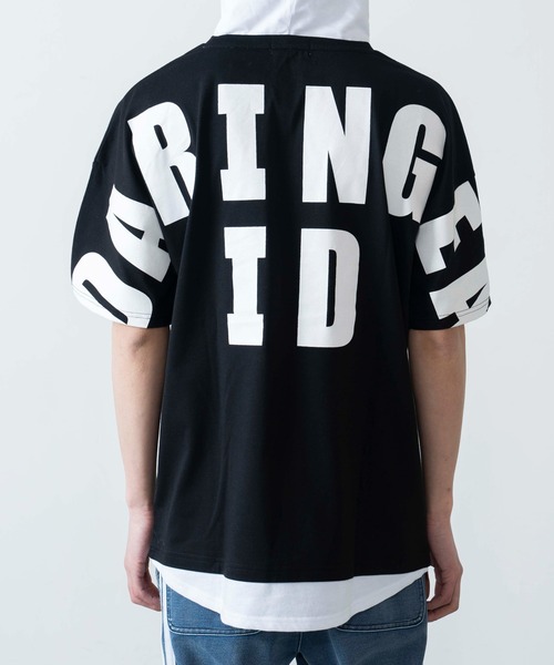 WEGO（ウィゴー）の「WEGO/ストレートラインレイヤード半袖プルパーカー（パーカー・メンズ・ブラック/ホワイト/ターコイズブルー/イエロー・LARGE/MEDIUM）」の19枚目の写真