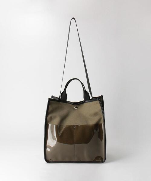 BEAUTY&YOUTH UNITED ARROWS（ビューティーアンドユースユナイテッドアローズ）の「BY クリアポケットショルダーバッグ -2WAY- ◆（ショルダーバッグ・レディース・オリーブ/ナチュラル・FREE）」の13枚目の写真