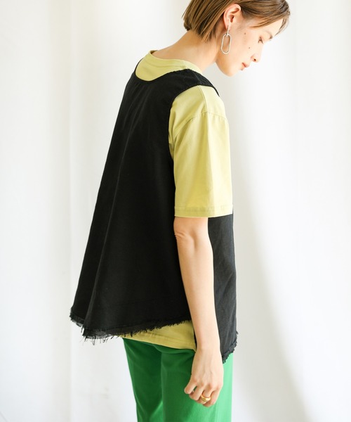 select MOCA（セレクトモカ）の「2021 SS カットオフデザインリネンノースリーブトップス（タンクトップ・レディース・ブラック/ブラウン/アイボリー・FREE）」の19枚目の写真