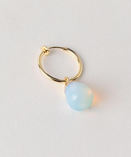 green label relaxing（グリーンレーベルリラクシング）の「CFC フープ ＆ シズクボール イヤリング（イヤリング・レディース・オフホワイト・FREE）」の2枚目の写真