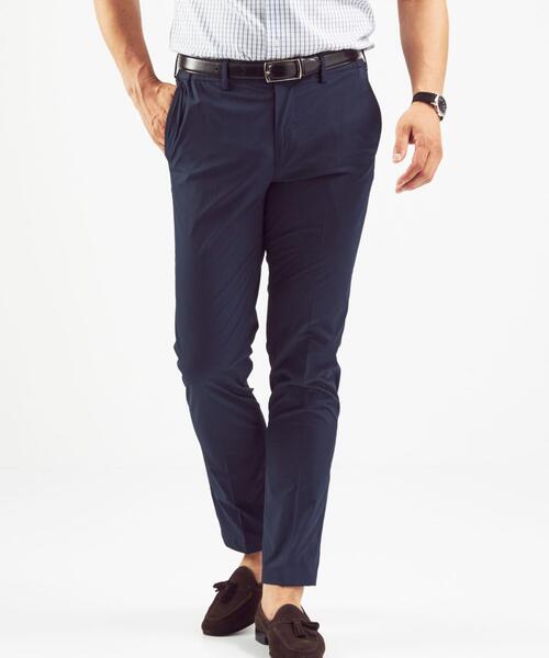 WORK TRIP OUTFITS GREEN LABEL RELAXING（ワークトリップアウトフィッツグリーンレーベル リラクシング）の「＜ 機能 / 洗濯機洗い可・防シワ・ストレッチ・吸水速乾 ＞ WTO ラッカン イージー スラックス（スラックス・メンズ・ネイビー/ベージュ/ダークグレー・L/84/XS/72/S/76/XL/88/M/80）」の18枚目の写真