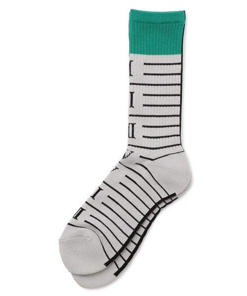 DANKE SCHON（ダンケシェーン）の「DankeSchon/ダンケシェーン/ルーラーグラフィックソックス/CM Socks（ソックス/靴下・メンズ・ホワイト/ブラック/グレー・FREE）」の3枚目の写真