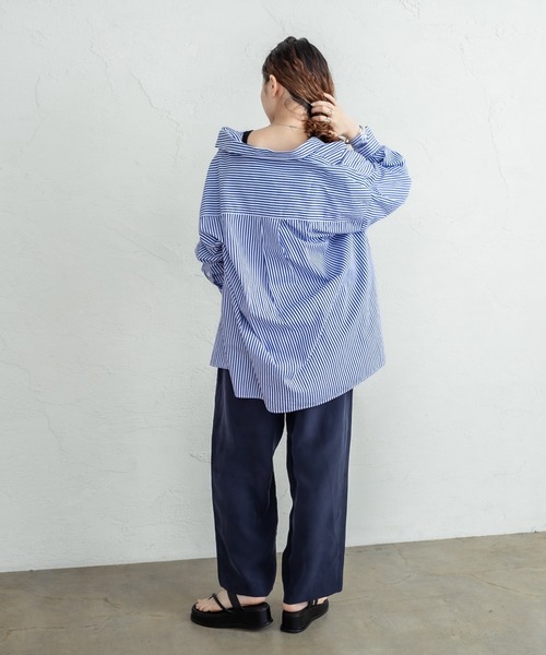 mystic(ミスティック)の「キュプラタッチベイカーパンツ(スウェットパンツ・レディース・ネイビー/ピンク/ライム・FREE)」の8枚目の写真