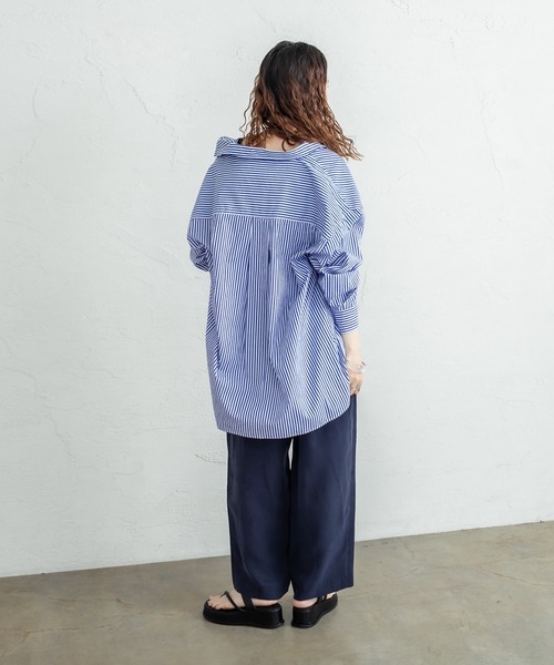 mystic(ミスティック)の「キュプラタッチベイカーパンツ(スウェットパンツ・レディース・ネイビー/ピンク/ライム・FREE)」の9枚目の写真