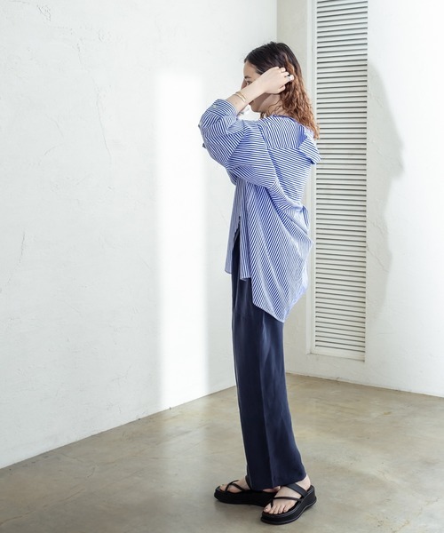 mystic(ミスティック)の「キュプラタッチベイカーパンツ(スウェットパンツ・レディース・ネイビー/ピンク/ライム・FREE)」の10枚目の写真