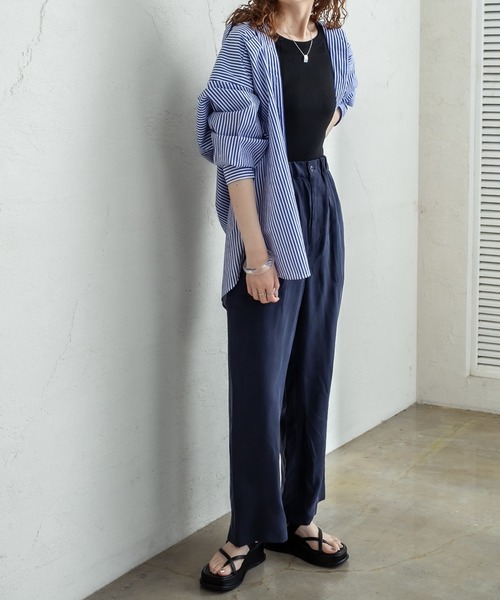 mystic(ミスティック)の「キュプラタッチベイカーパンツ(スウェットパンツ・レディース・ネイビー/ピンク/ライム・FREE)」の15枚目の写真