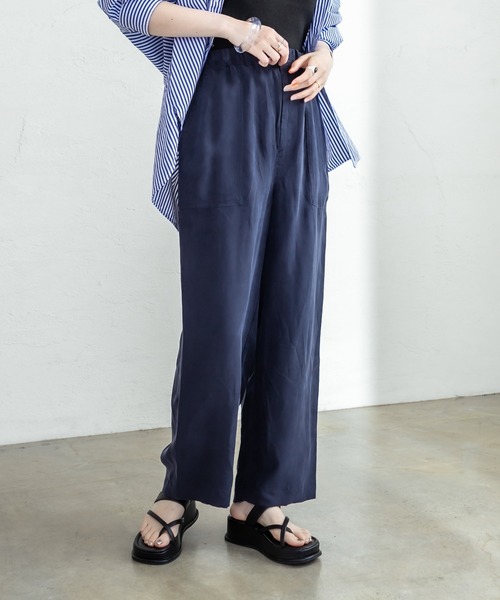 mystic(ミスティック)の「キュプラタッチベイカーパンツ(スウェットパンツ・レディース・ネイビー/ピンク/ライム・FREE)」の16枚目の写真