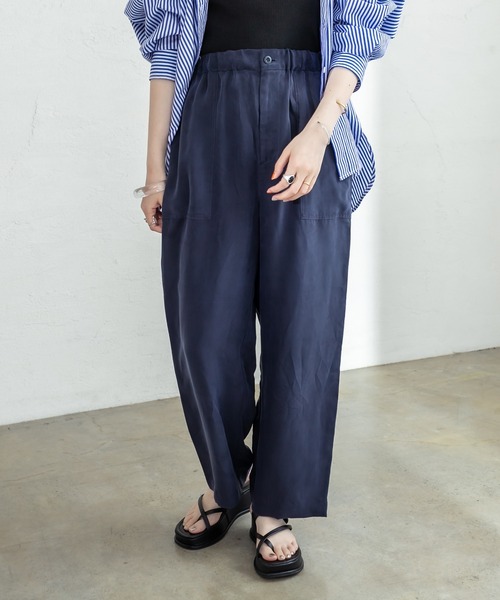 mystic(ミスティック)の「キュプラタッチベイカーパンツ(スウェットパンツ・レディース・ネイビー/ピンク/ライム・FREE)」の17枚目の写真