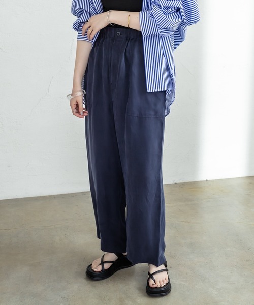 mystic(ミスティック)の「キュプラタッチベイカーパンツ(スウェットパンツ・レディース・ネイビー/ピンク/ライム・FREE)」の18枚目の写真