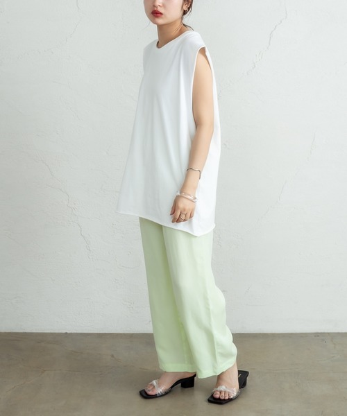 mystic(ミスティック)の「キュプラタッチベイカーパンツ(スウェットパンツ・レディース・ネイビー/ピンク/ライム・FREE)」の19枚目の写真