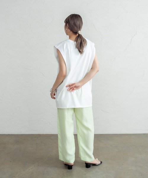 mystic(ミスティック)の「キュプラタッチベイカーパンツ(スウェットパンツ・レディース・ネイビー/ピンク/ライム・FREE)」の13枚目の写真