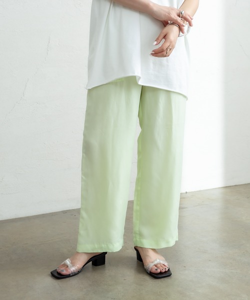 mystic(ミスティック)の「キュプラタッチベイカーパンツ(スウェットパンツ・レディース・ネイビー/ピンク/ライム・FREE)」の20枚目の写真