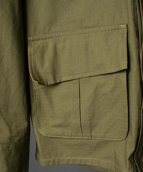 ARMY TWILL(アーミーツイル)の「【 ARMY TWILL / アーミーツイル 】 COTTON RIP STOP FATIGUE JACKET / コットンリップストップ ファティーグジャケット(ミリタリージャケット・メンズ・ブラック/カーキ・MEDIUM/LARGE)」の9枚目の写真