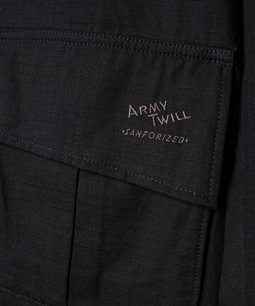 ARMY TWILL(アーミーツイル)の「【 ARMY TWILL / アーミーツイル 】 COTTON RIP STOP FATIGUE JACKET / コットンリップストップ ファティーグジャケット(ミリタリージャケット・メンズ・ブラック/カーキ・MEDIUM/LARGE)」の8枚目の写真