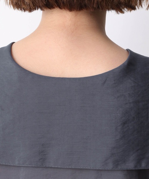 A part by（アパートバイ）の「TeNyシアーセーラーブラウス　954866（シャツ/ブラウス・レディース・ライトベージュ/ブラック/ネイビー・FREE）」の15枚目の写真