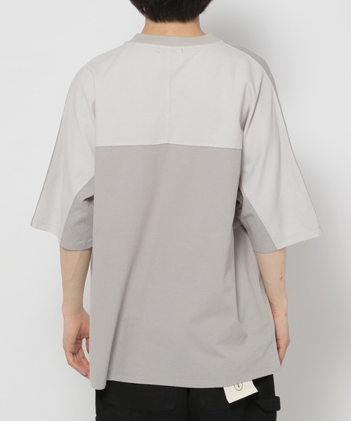 niko and...(ニコアンド)の「配色ギマポケットTシャツ(Tシャツ/カットソー・メンズ・ブラウン/グレー/ブルー・MEDIUM/LARGE)」の14枚目の写真
