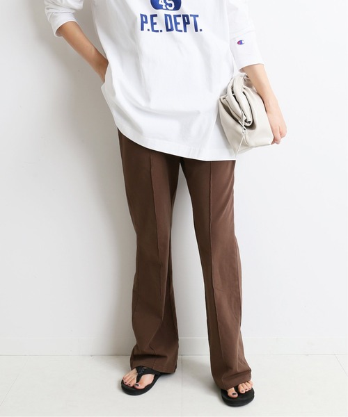 SLOBE IENA（スローブイエナ）の「ストレッチインレーイージーパンツ【ウエストゴム/手洗い可能】◆（その他パンツ・レディース・パープル/ブラウン/グリーン・FREE）」の10枚目の写真