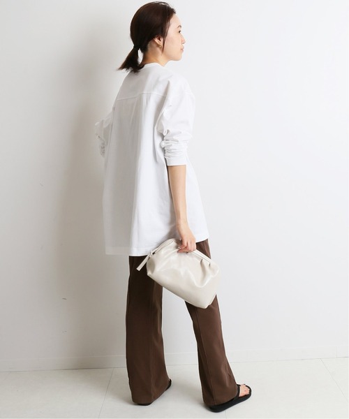 SLOBE IENA（スローブイエナ）の「ストレッチインレーイージーパンツ【ウエストゴム/手洗い可能】◆（その他パンツ・レディース・パープル/ブラウン/グリーン・FREE）」の18枚目の写真