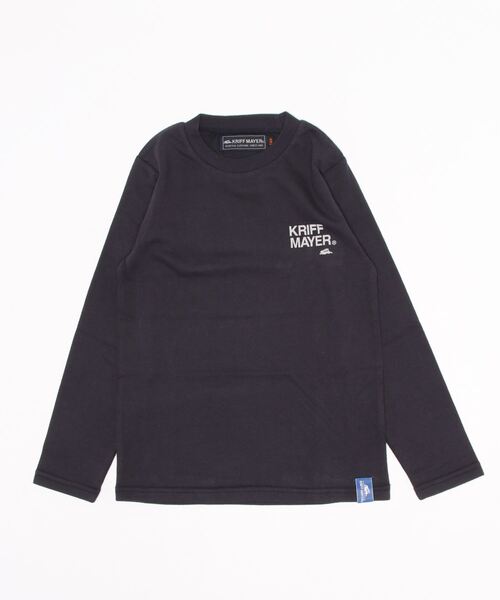 KRIFF MAYER Kid's Collection（クリフメイヤーキッズコレクション）の「ぬくテクロゴTEE（Tシャツ/カットソー・キッズ・ネイビー/ブラウン/ブルーグリーン/レンガ・120/130/140/150/160/170）」の2枚目の写真