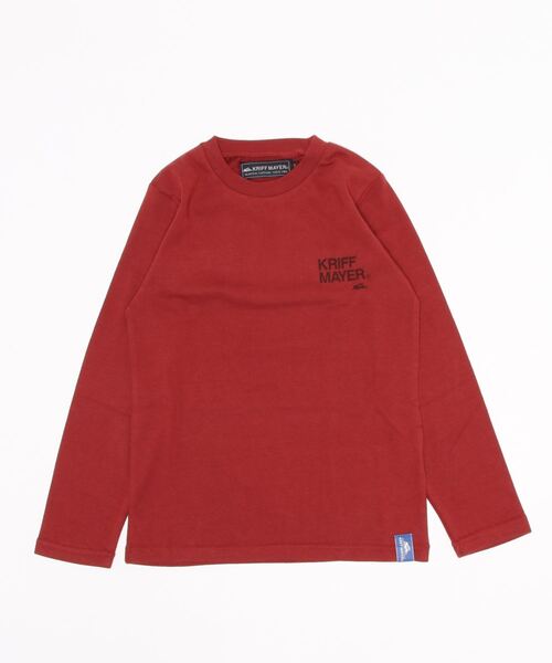 KRIFF MAYER Kid's Collection（クリフメイヤーキッズコレクション）の「ぬくテクロゴTEE（Tシャツ/カットソー・キッズ・ネイビー/ブラウン/ブルーグリーン/レンガ・120/130/140/150/160/170）」の4枚目の写真