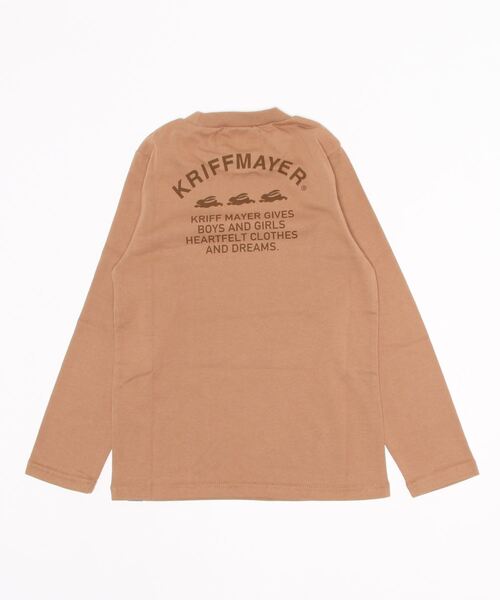 KRIFF MAYER Kid's Collection（クリフメイヤーキッズコレクション）の「ぬくテクロゴTEE（Tシャツ/カットソー・キッズ・ネイビー/ブラウン/ブルーグリーン/レンガ・120/130/140/150/160/170）」の12枚目の写真