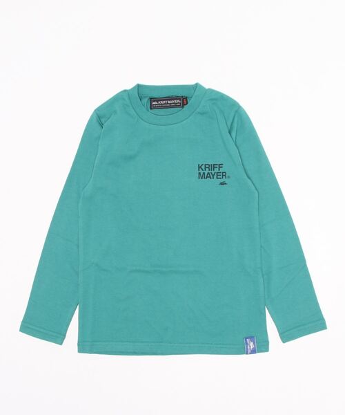 KRIFF MAYER Kid's Collection（クリフメイヤーキッズコレクション）の「ぬくテクロゴTEE（Tシャツ/カットソー・キッズ・ネイビー/ブラウン/ブルーグリーン/レンガ・120/130/140/150/160/170）」の9枚目の写真