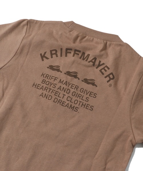 KRIFF MAYER Kid's Collection（クリフメイヤーキッズコレクション）の「ぬくテクロゴTEE（Tシャツ/カットソー・キッズ・ネイビー/ブラウン/ブルーグリーン/レンガ・120/130/140/150/160/170）」の6枚目の写真