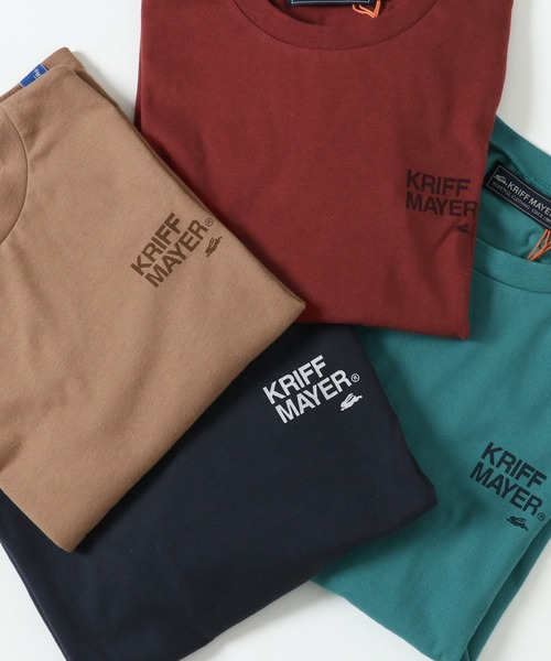 KRIFF MAYER Kid's Collection（クリフメイヤーキッズコレクション）の「ぬくテクロゴTEE（Tシャツ/カットソー・キッズ・ネイビー/ブラウン/ブルーグリーン/レンガ・120/130/140/150/160/170）」の13枚目の写真