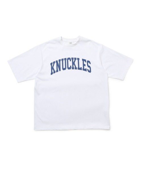bonjour bonsoir（ボンジュール　ボンソワール）の「【bonjour bonsoir】KNUCKLES カレッジビッグ Tシャツ（Tシャツ/カットソー・メンズ・ホワイト/ブラック/ベージュ・M/S/L）」の2枚目の写真