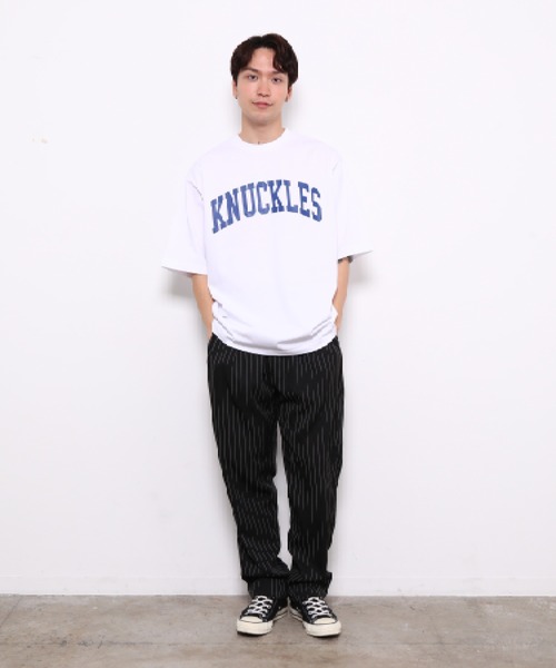 bonjour bonsoir（ボンジュール　ボンソワール）の「【bonjour bonsoir】KNUCKLES カレッジビッグ Tシャツ（Tシャツ/カットソー・メンズ・ホワイト/ブラック/ベージュ・M/S/L）」の18枚目の写真