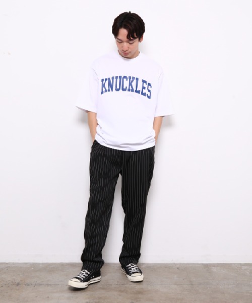 bonjour bonsoir（ボンジュール　ボンソワール）の「【bonjour bonsoir】KNUCKLES カレッジビッグ Tシャツ（Tシャツ/カットソー・メンズ・ホワイト/ブラック/ベージュ・M/S/L）」の19枚目の写真