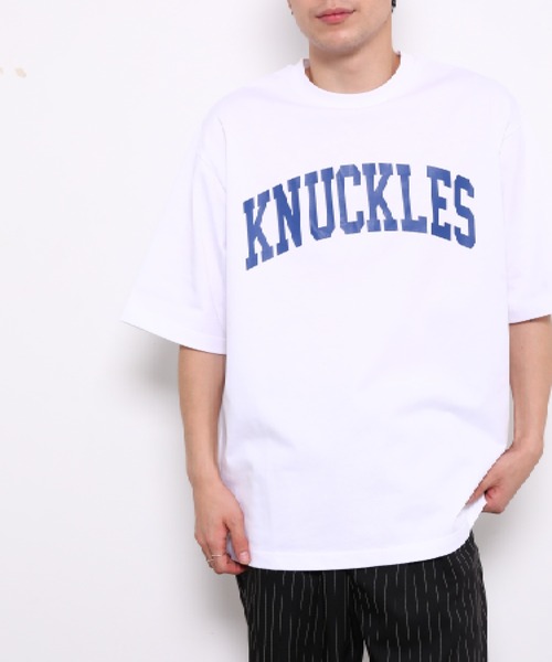 bonjour bonsoir（ボンジュール　ボンソワール）の「【bonjour bonsoir】KNUCKLES カレッジビッグ Tシャツ（Tシャツ/カットソー・メンズ・ホワイト/ブラック/ベージュ・M/S/L）」の11枚目の写真