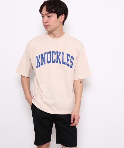 bonjour bonsoir（ボンジュール　ボンソワール）の「【bonjour bonsoir】KNUCKLES カレッジビッグ Tシャツ（Tシャツ/カットソー・メンズ・ホワイト/ブラック/ベージュ・M/S/L）」の12枚目の写真