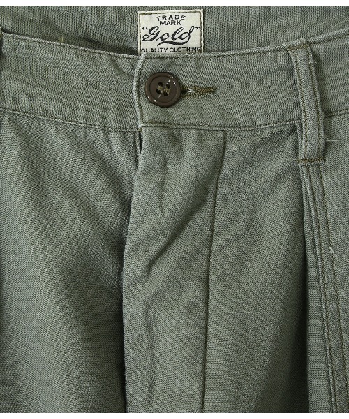 GOLD（ゴールド）の「GOLD / ゴールド：LIGHT BACKSATIN U.S.A.F. UTILITY PANTS：21B-GL42217[MUS]（カーゴパンツ・メンズ・オリーブ・L/M）」の4枚目の写真