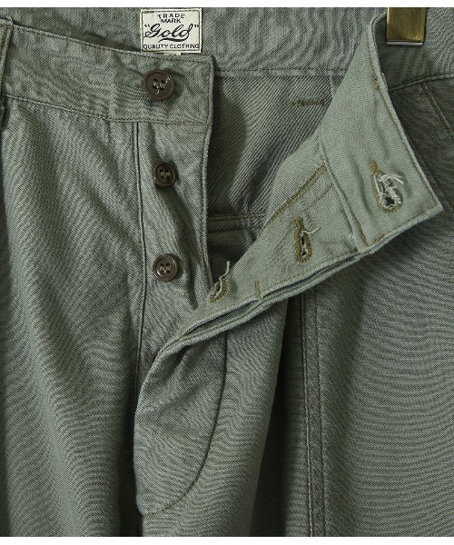 GOLD（ゴールド）の「GOLD / ゴールド：LIGHT BACKSATIN U.S.A.F. UTILITY PANTS：21B-GL42217[MUS]（カーゴパンツ・メンズ・オリーブ・L/M）」の5枚目の写真