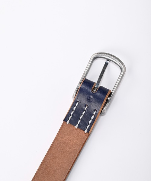 45R（フォーティファイブアール）の「オイルレザーのベルト（ベルト・レディース・ブラック/ダークブラウン・MEDIUM）」の3枚目の写真