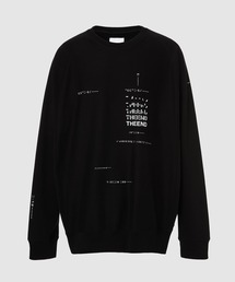 TAKAHIROMIYASHITATheSoloIst. | oversized geometric morse code crew neck sweatshirt.(スウェット)