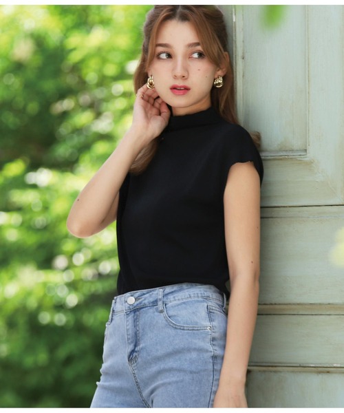 CHILLE（チル）の「プチハイネックシンプルプルオーバ（Tシャツ/カットソー・レディース・ホワイト/ブラック/ピンク/グレイッシュベージュ・FREE）」の11枚目の写真