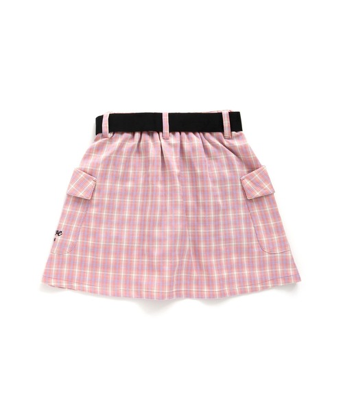 JENNI love（ジェニィラブ）の「ベルト付きチェックスカパン（スカート・キッズ・ベージュ/ピンク/サックスブルー・150cm/160cm/130cm/140cm）」の16枚目の写真