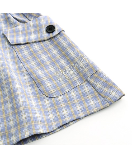 JENNI love（ジェニィラブ）の「ベルト付きチェックスカパン（スカート・キッズ・ベージュ/ピンク/サックスブルー・150cm/160cm/130cm/140cm）」の19枚目の写真