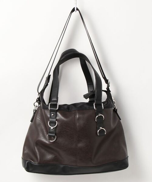 semantic design（セマンティックデザイン）の「セマンティックデザイン/semantic design 口折れ トートバッグ A4対応（トートバッグ・メンズ・ブラウン/ブラック・FREE）」の5枚目の写真